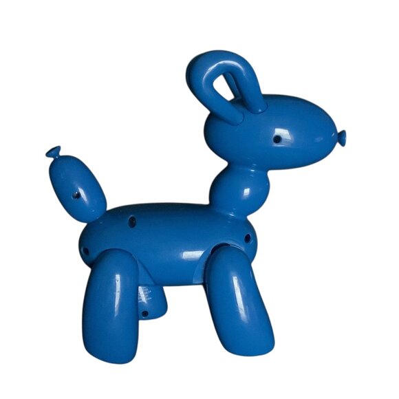 Walking Blue Balloon Dog Figurine Toy Plastic WORKS Battery - Picture 3 of 7
